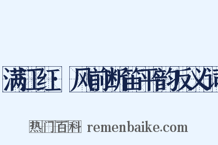 满江红·风前断笛平韵反义词是什么意思的图片